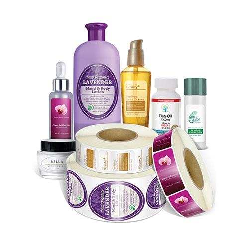 Health and Beauty Labels for Cosmetic and Personal Care Packaging